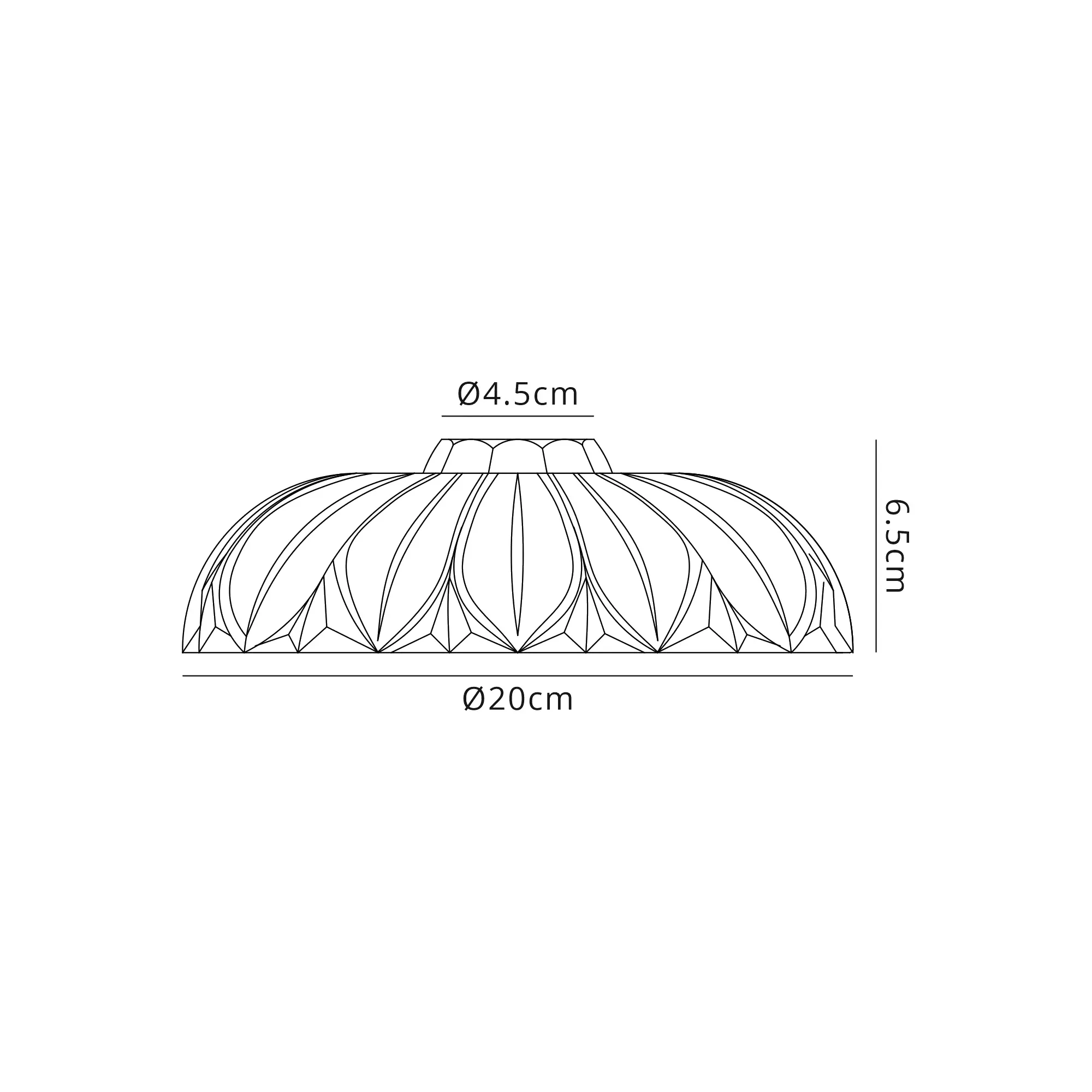 Gilda Dish 20cm Leaf Patterned Glass Shade Clear D0622  Deco Gilda